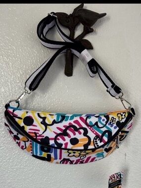 BRIGHTON Graffiti Love Floral Crossbody Belt Bag NWT